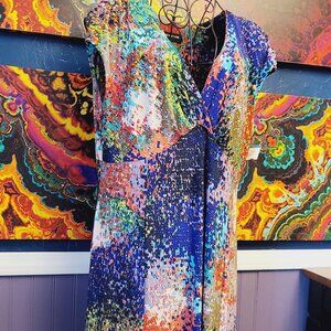 Jones New York Dress ~ Sz 16 ~ Multicolor A-Line Dress ~ NWT